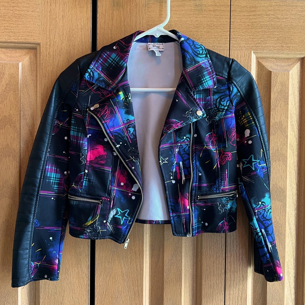 Disney D-Signed faux-leather moto jacket- the Descendants size Small 7/8